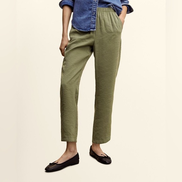 Mango Pants - MNG Women's Drawstring Waist Modal Pants size XL